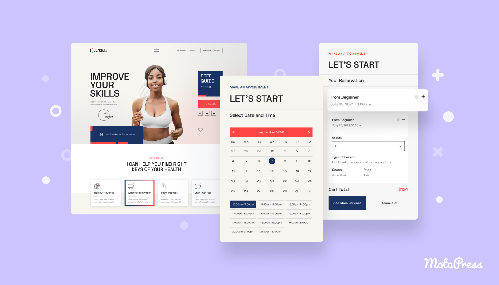 Online Booking System for Fitness Classes and Personal Trainer (WordPress)